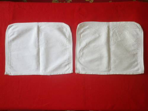 RHODESIAN ARMY - 2 X EMBROIDERED CHAIR COVERS - SIZE 44cm X 35cm            (7538)