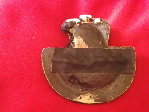 NORTHERN RHODESIA AIR FORCE - OFFICERS BULLION CAP BADGE - SOME DAMAGE - CIRCA 1964           (7576)