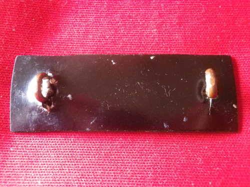 RHODESIA BSAP - SUPPORT UNIT BRASS SHOULDER TITLE ON BLACK PLASTIC  (7678)