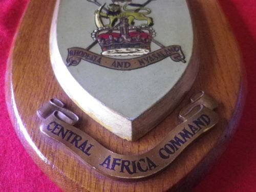 RHODESIA & NYASALAND - CENTRAL AFRICA COMMAND PLAQUE - SCARCE    (1045)