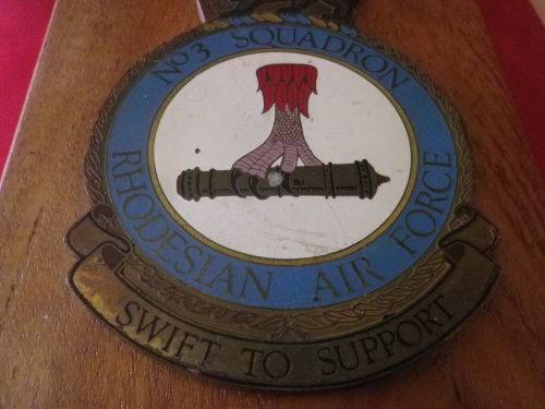 RHODESIAN AIR FORCE PLAQUE - 3 SQUADRON    (7699)