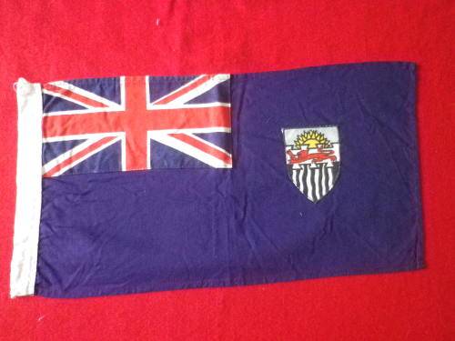 RHODESIA & NYASALAND  - SMALL FLAG, MADE RHODESIAN PERIOD  SIZE 44 cm X 23.5 cm     (7730)