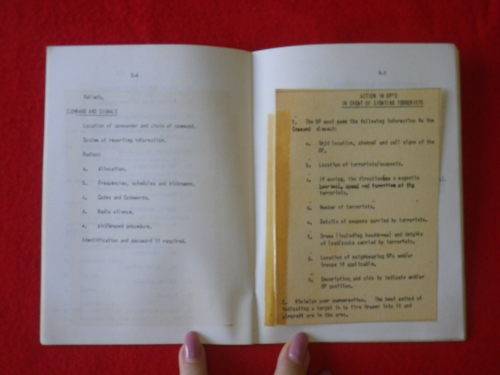 RHODESIAN ARMY -COUNTER INSURGENCY  AIDE MEMOIRE - 1975 - INSCRIBED - HAS ADDITIONS - SCARCE  (7775)