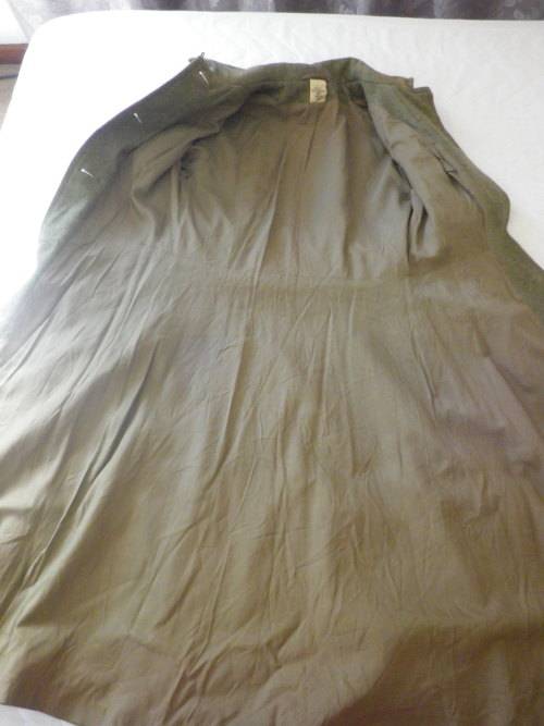 SADF - WOMANS PATT.  KHAKI GREATCOAT  - 1984 SIZE 87 RL  - AS NEW    (4854)