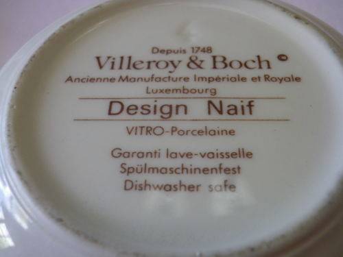 VILLEROY & BOCH `DESIGN NAIF` BOWL + LID -  DIAMETER 7.5cm - NO CHIPS OR CRACKS, GOOD CONDITION