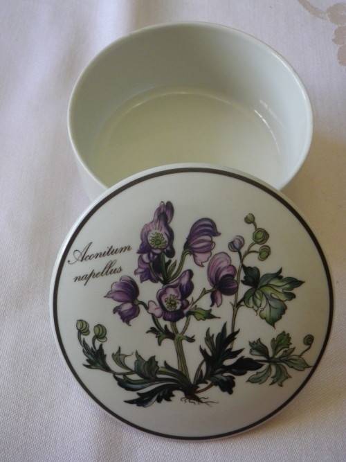 VILLEROY & BOCH `BOTANICA` BOWL + LID -  DIAMETER 9.5cm - NO CHIPS OR CRACKS, GOOD CONDITION