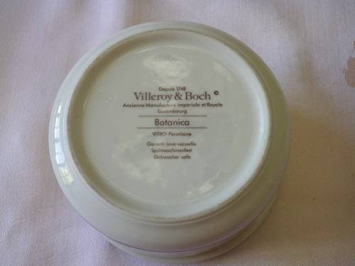VILLEROY & BOCH `BOTANICA` BOWL + LID -  DIAMETER 9.5cm - NO CHIPS OR CRACKS, GOOD CONDITION