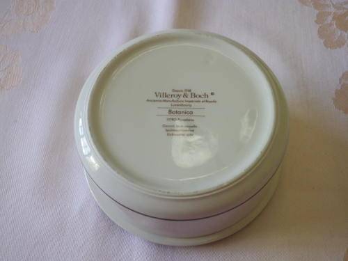 VILLEROY & BOCH `BOTANICA`  BOWL + LID -  DIAMETER 12.5cm - NO CHIPS OR CRACKS, GOOD CONDITION