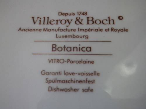 VILLEROY & BOCH `BOTANICA`  BOWL + LID -  DIAMETER 12.5cm - NO CHIPS OR CRACKS, GOOD CONDITION