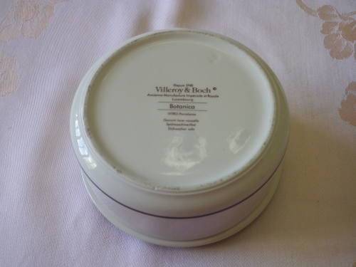 VILLEROY & BOCH `BOTANICA`  BOWL + LID -  DIAMETER 12.5cm - NO CHIPS OR CRACKS, GOOD CONDITION