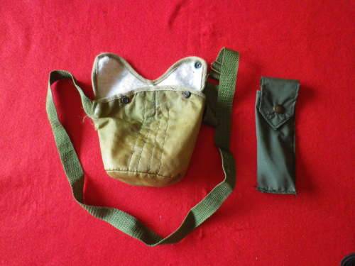 RHODESIAN - PRIVATELY MADE NYLON WATER BOTTLE POUCH (1 STUD MISSING)+ BROWNING 9mm MAG POUCH(7898)