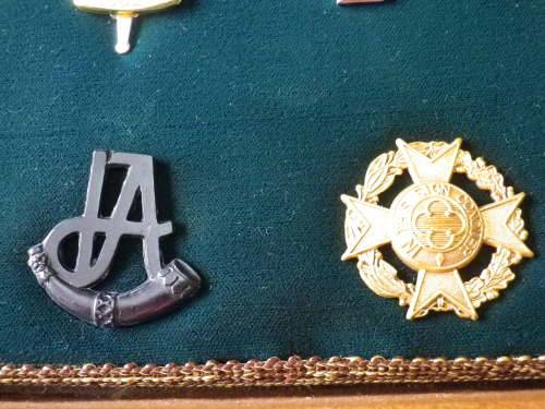 RHODESIAN ARMED FORCES - REUTELER SET 26 X OFFICIAL BADGES IN ORIGINAL LEATHER CASE  (8037)