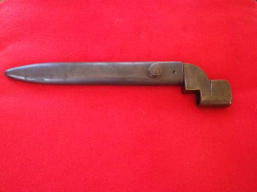 BRITISH LEE ENFIELD NO 4 RIFLE BLADE BAYONET + SCABBARD 1949     (4080)