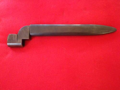 BRITISH LEE ENFIELD NO 4 RIFLE BLADE BAYONET + SCABBARD 1949     (4080)