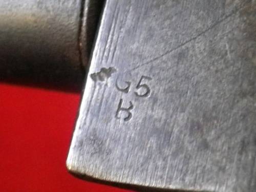 BRITISH LEE ENFIELD NO 4 RIFLE BLADE BAYONET + SCABBARD 1949     (4080)