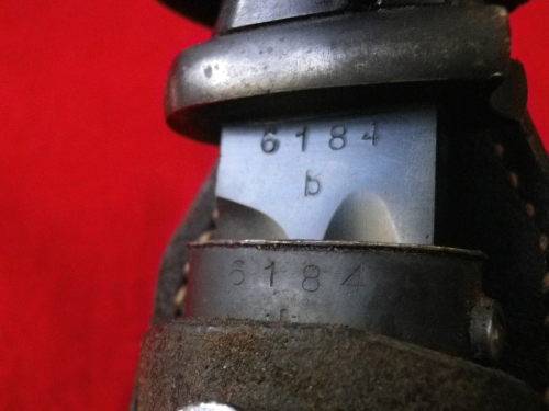 GERMAN WW2 MAUSER K98 RIFLE BAYONET + SCABBARD - MATCHING NUMBERS + FROG - READ MORE BELOW  (4078)