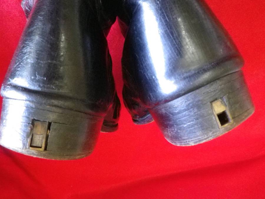 RHODESIA BSAP - PAIR SENIOR OFFICERS FULL DRESS (HALF-WELLINGTON) BOOTS   (8257)