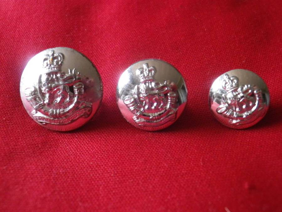 RHODESIAN LIGHT INFANTRY SET ANODISED TUNIC BUTTONS - DISCONTINUED 1971 - FIRMIN 13/16/19mm OD(8366)