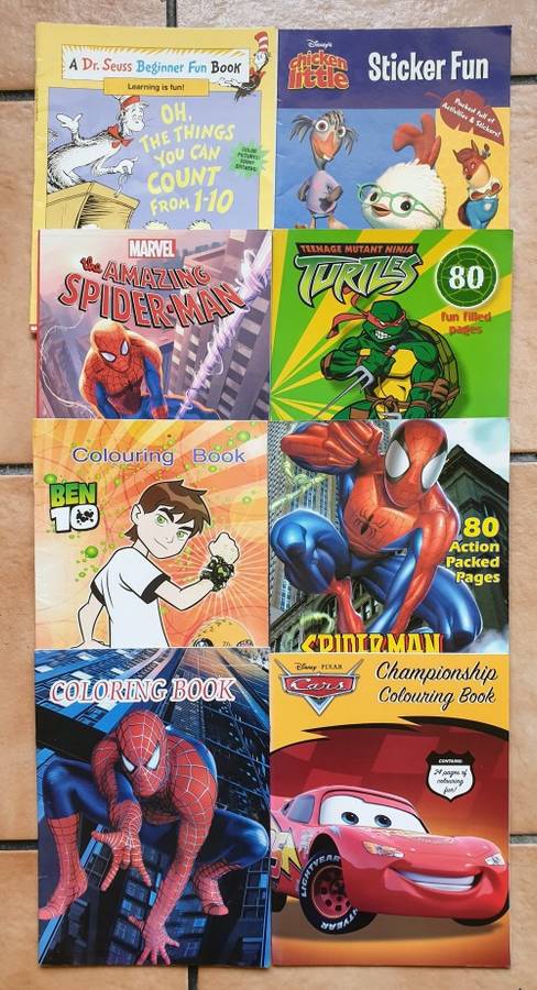 Bulk Lot of 8 x Children's Classic Character Activity, Sticker & Colouring Books
