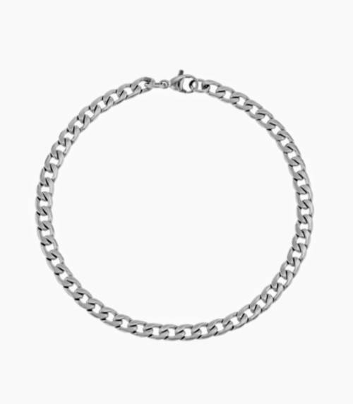 Stainless steel men`s curb bracelet *** Bargain starting bid ***