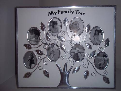 Photo frame - very pretty silver "my family tree"