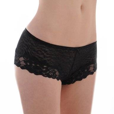 Black lacy boy cut panties