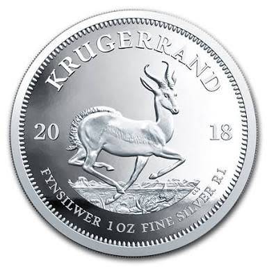 5 x 2018 silver Kruger rands uncirculated