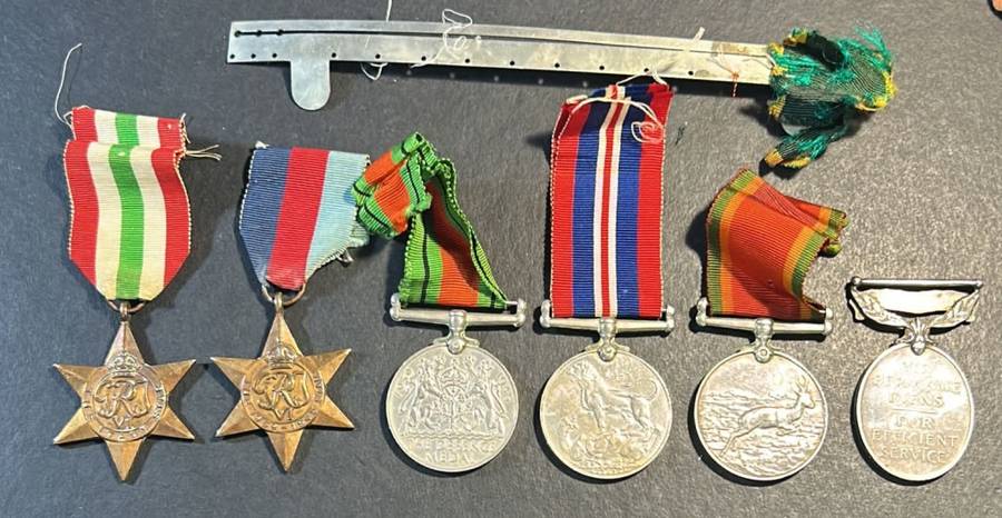 Full Size - World War Two Efficiency Group of 6 to: PTE B.H Pinnock - FC/CTH