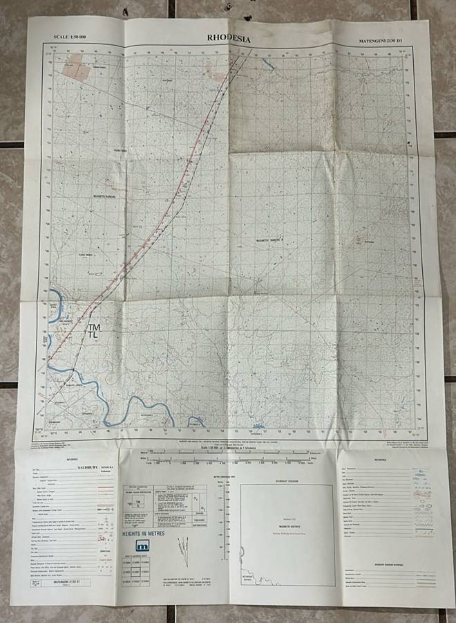 Rhodesia - Vintage Map