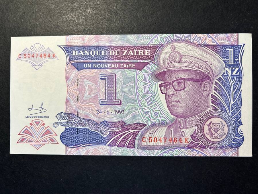 Zaire 1 Zaire note from 1993