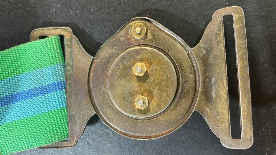 SADF - Army Signals with 3 Electronic Workshop Button Badge Stable Belt