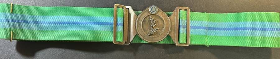 SADF - Army Signals with 3 Electronic Workshop Button Badge Stable Belt