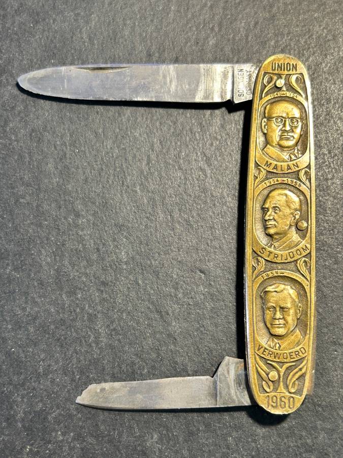 1960 Union pocket knive - botha, smuts, herzog, malan, strijdom and verwoerd