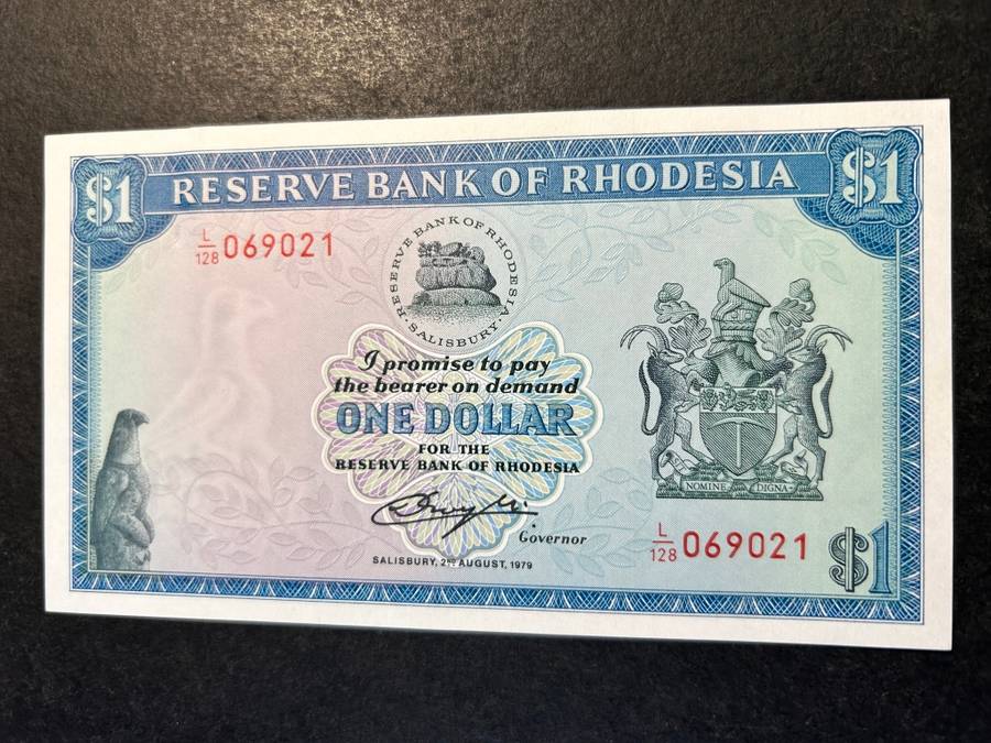 Rhodesia $1 note.