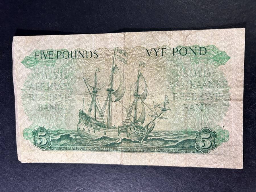 MH de Kock 5 Pounds note.