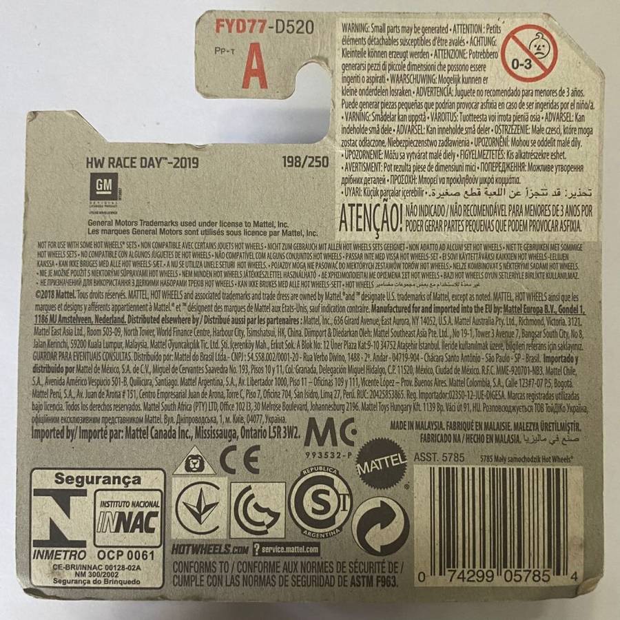 Hotwheels Diecast on Card:2019 HW Race Day