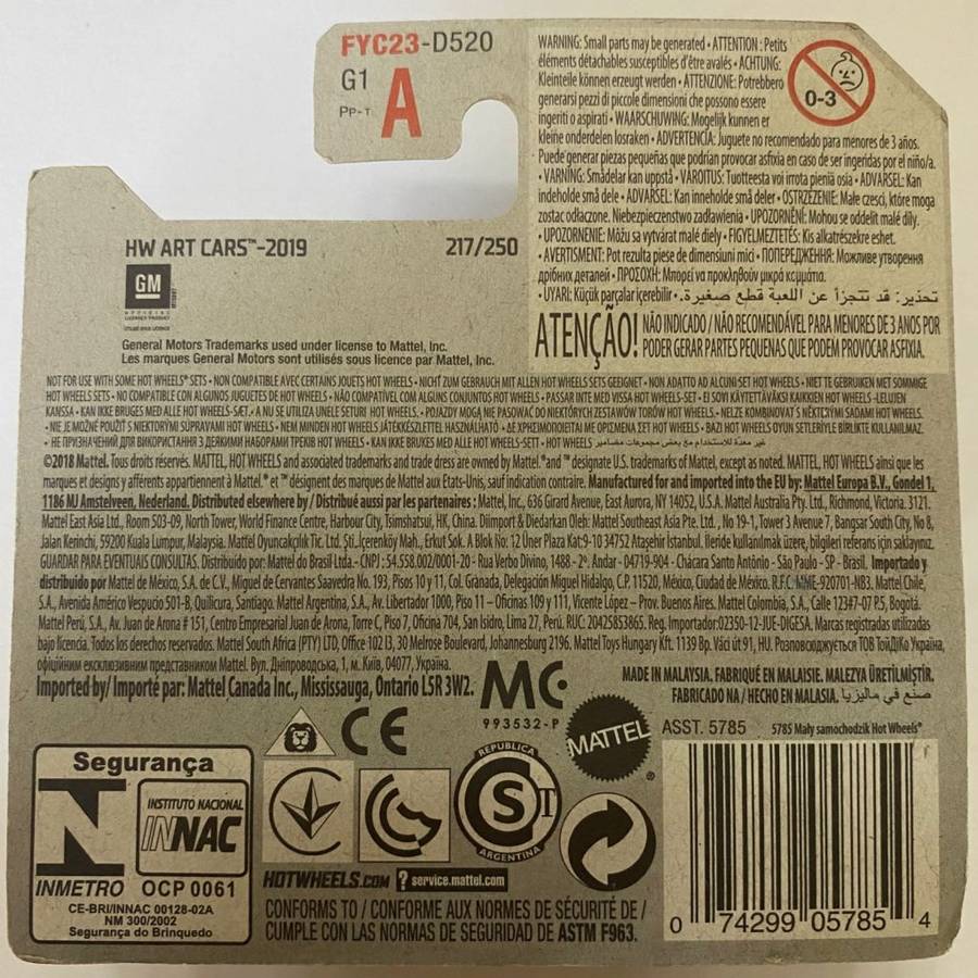 Hotwheels Diecast on Card:2019 HW Art Cars