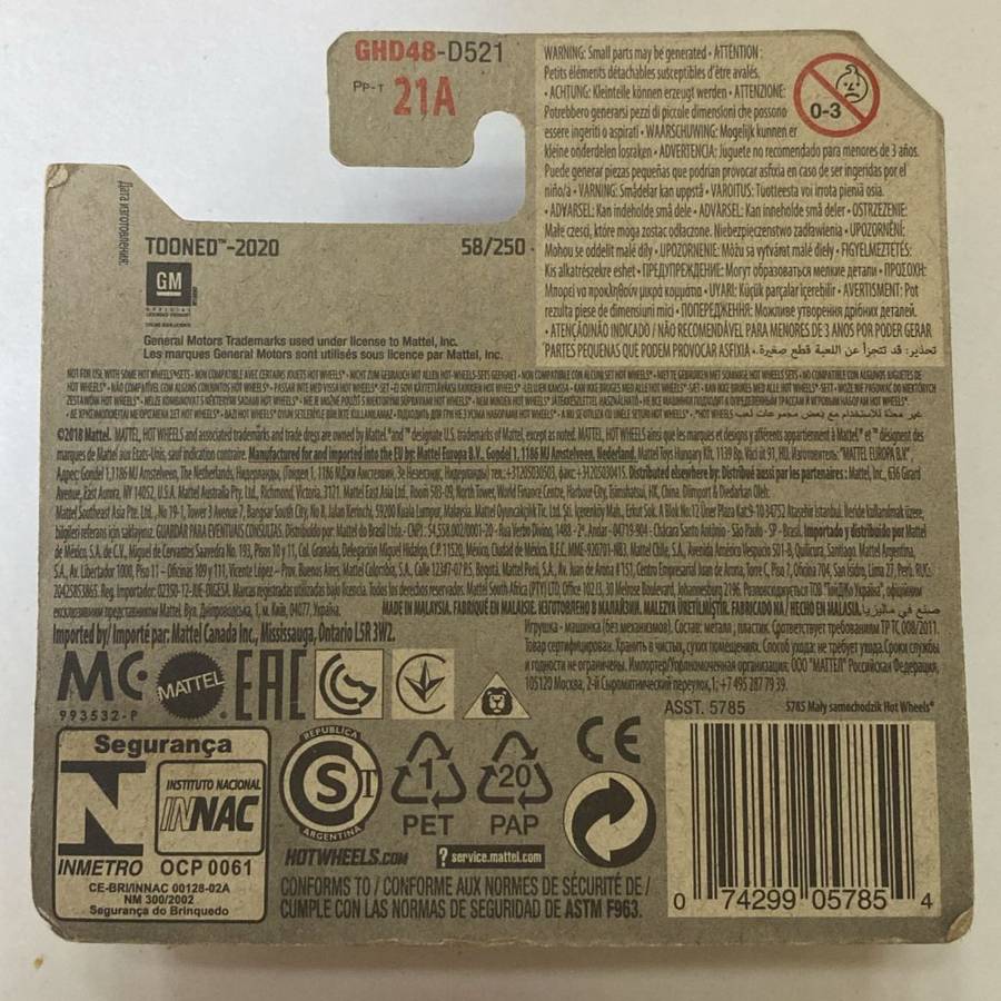 Hotwheels Diecast on Card:2020 Tooned