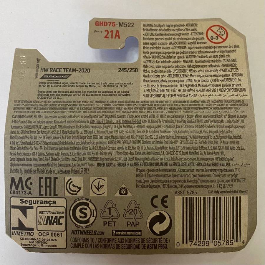 Hotwheels Diecast on Card:2020 HW Race Team