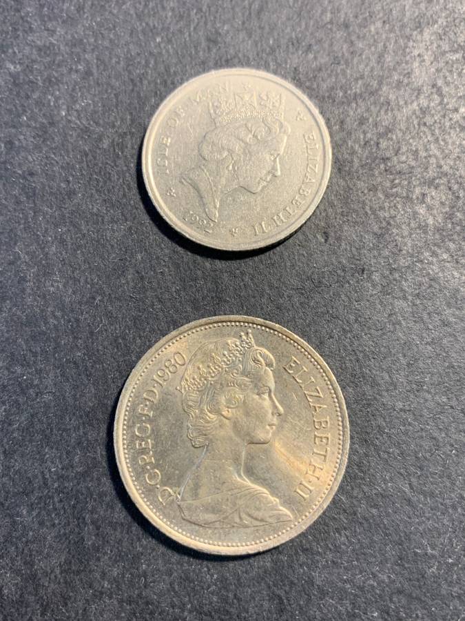 Collection of British 10 pence coins