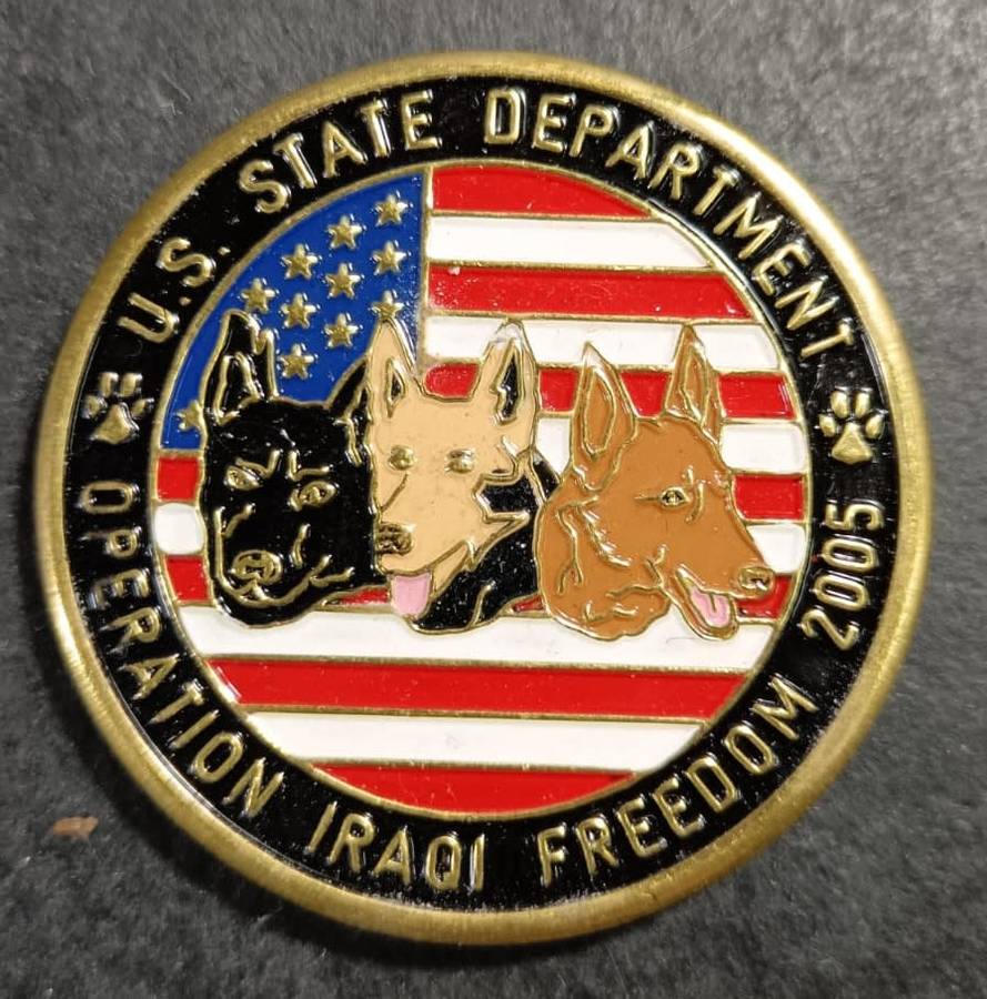 Operation Iraqi Freedom - Explosives Detection Numbered Challange Coin - Number 68