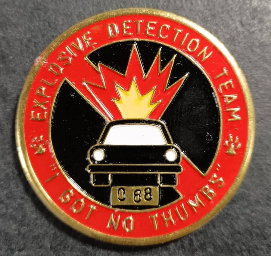 Operation Iraqi Freedom - Explosives Detection Numbered Challange Coin - Number 68