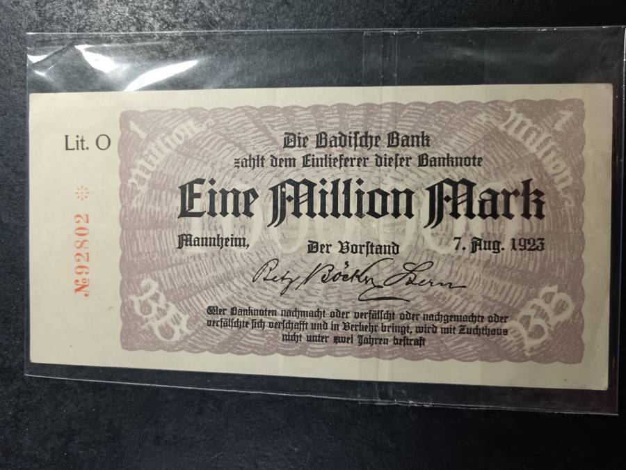 German 1 million Mark 1923