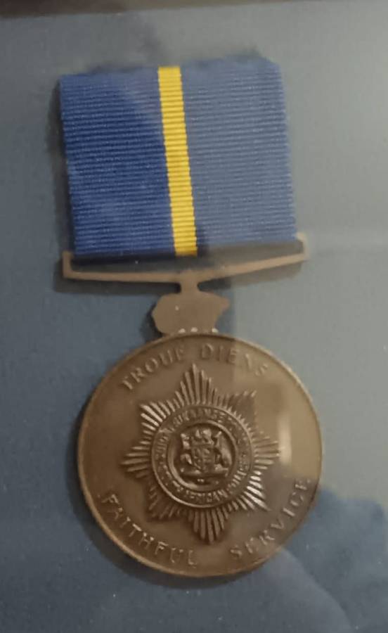 SADF - Collection of WW2 and SA Medals with Badges Framed