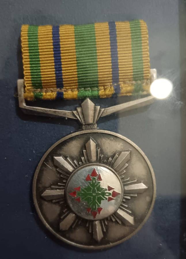 SADF - Collection of WW2 and SA Medals with Badges Framed