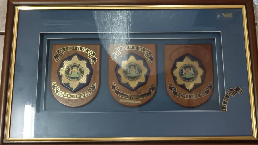 SADF - 3 SA Plaques Framed - Rhodesia Connection