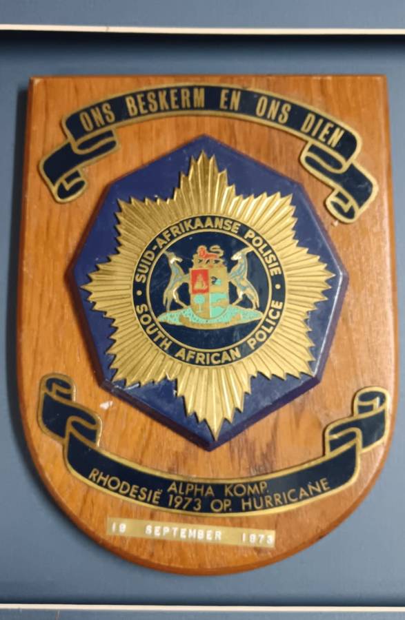 SADF - 3 SA Plaques Framed - Rhodesia Connection