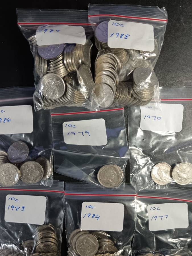 Lot of 10 cent coins