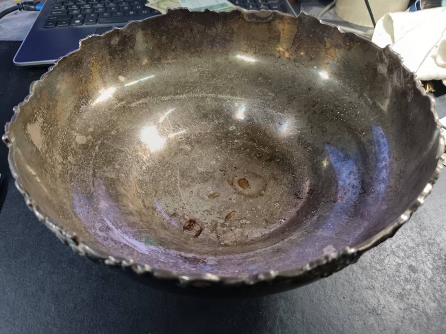 large plated bowl