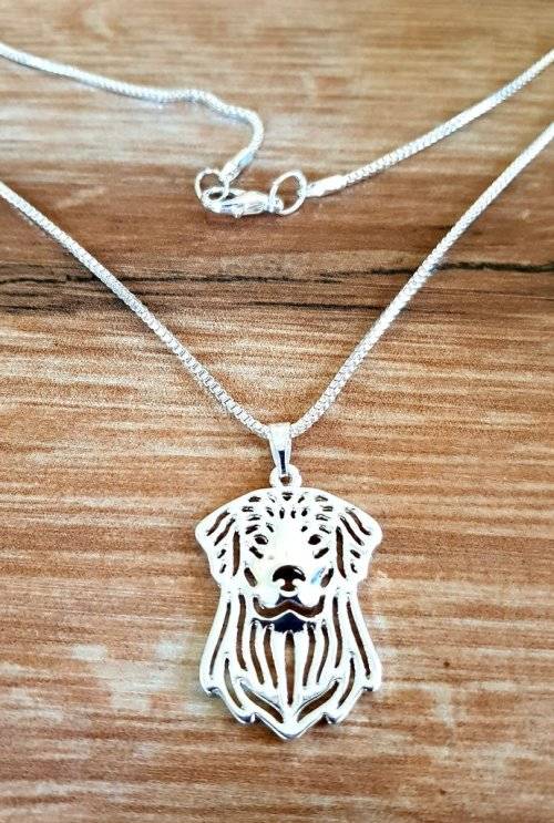 Golden Retriever Necklace, Geometric Animal Lover, Dog Lover Accessories, Golden Retriever Dog Breed
